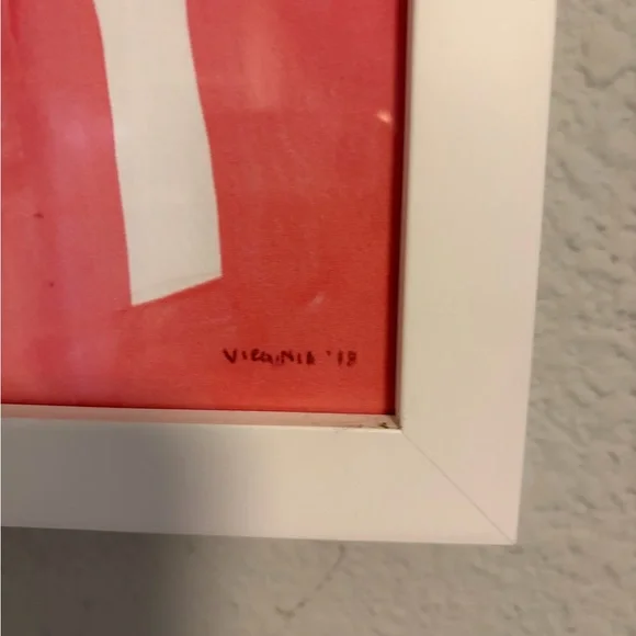 Set of 2 Framed 'Too Much / Not Enough' Pink Wall Art Prints by Virginia Chamlee - Picture 4 of 5